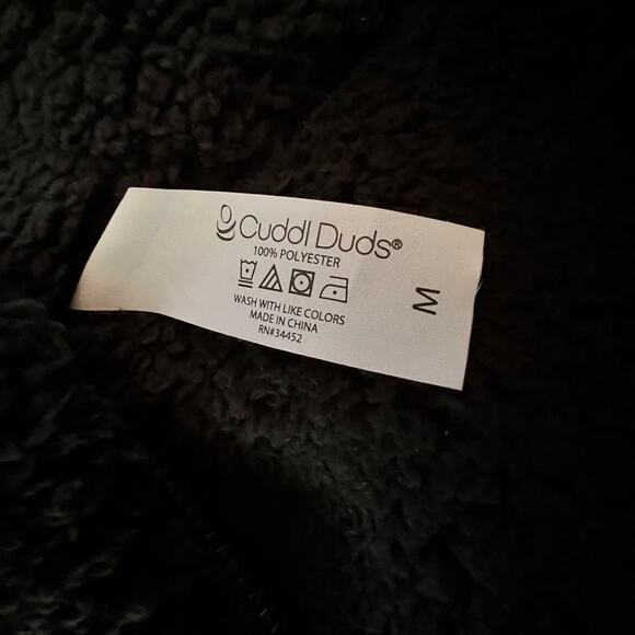 Cuddl Duds Leopard Sherpa Vest Reversible Fleece Brown Black M Cabincore - Picture 8 of 9